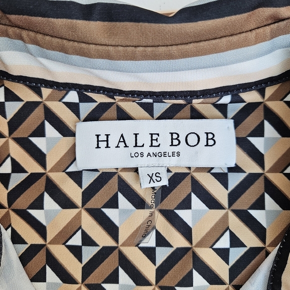Hale Bob Long Sleeve Button Down Contemporary Luxury Top XS - Picture 5 of 10